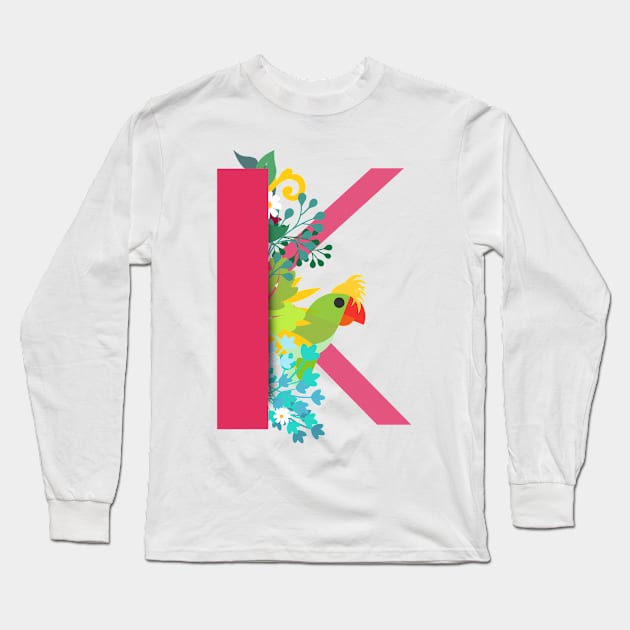 Tropical alphabet K Long Sleeve T-Shirt by Susana
